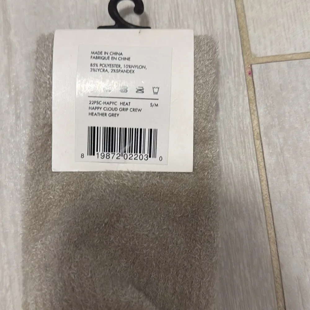 NWT fuzzy smiley pointe studio grip socks. Size small